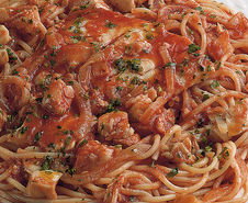Spaghetti al sugo di cernia